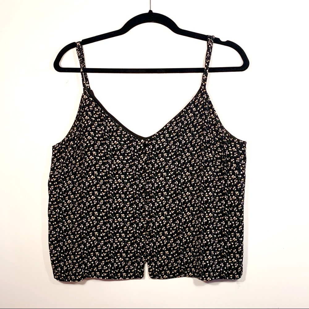 Madewell crop top floral adjustable strap size 10